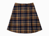 Cottier Multicolor Aria Plaid Wrap Skirt