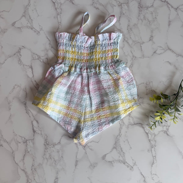 The New Society Baby Mallow Check Jumpsuit