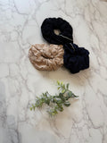 Halo Luxe Black Evelina Lace Scrunchie