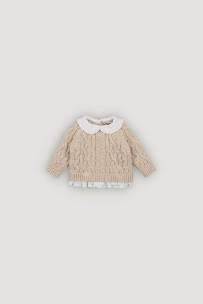The New Society Whisper White Echo Sweater + Pant Set