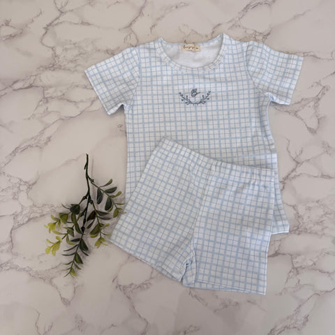 Bonjoy Blue Emblem Dainty Grid SS Lounge Set