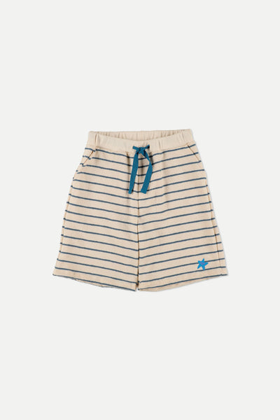 My Little Cozmo Blue Striped Elio Bermuda Shorts