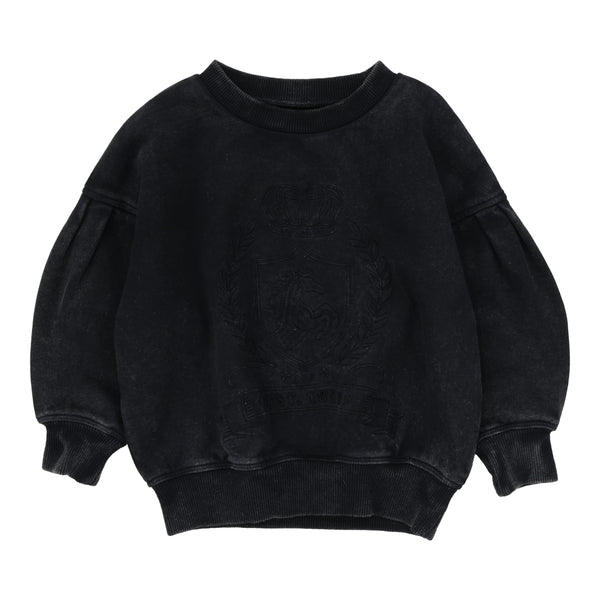 Lil Legs Analogie Black Wash Emblem Sweatshirt