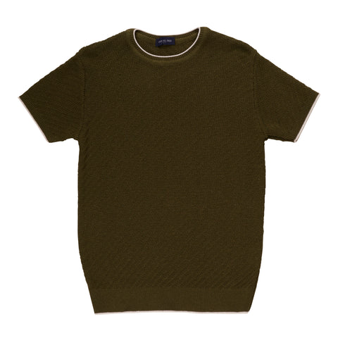 Emanuel Pris Olive Green Textured Sweater