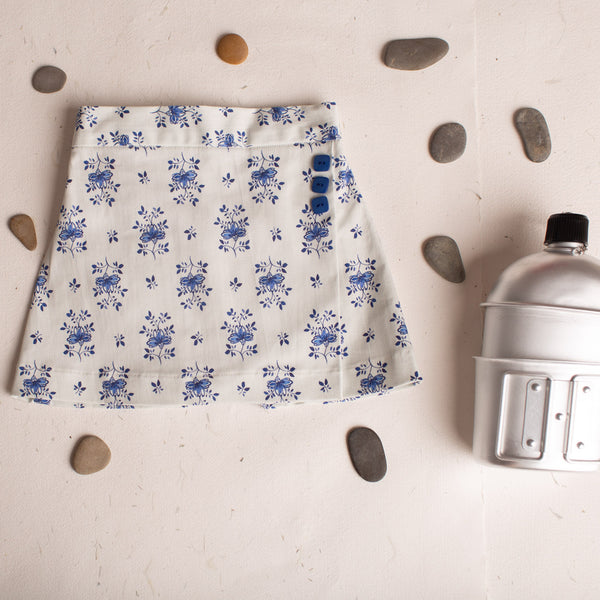 Birinit Blue Floral Rovers Skirt