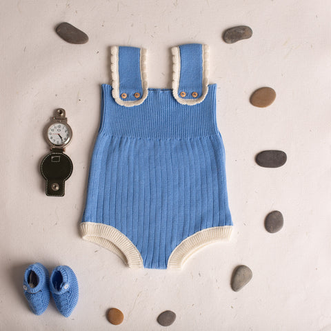 Birinit Deep Blue Knit Romper