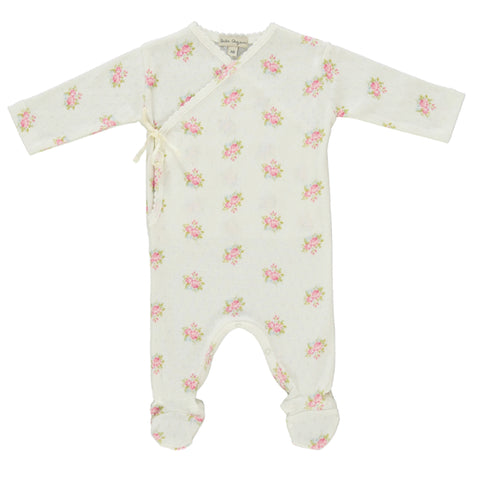 Bebe Organic Esme Garden Wrap Overall Onesie