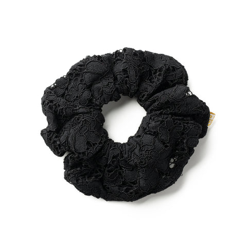 Halo Luxe Black Evelina Lace Scrunchie