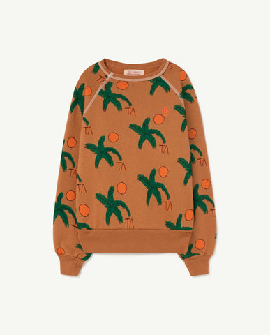 TAO Brown Palm Printed Shark Sweatshirt