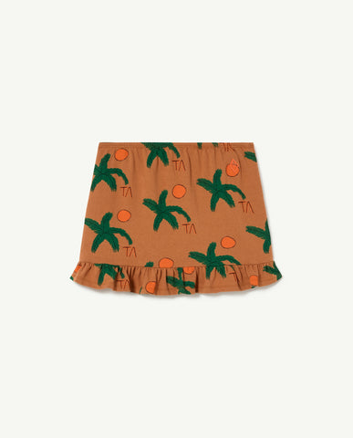 TAO Brown Palm Printed Ferret Skirt
