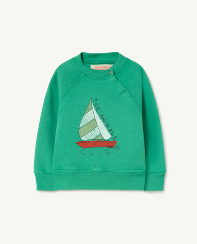 TAO Baby Green Boat Printed Shark Sweatshirt