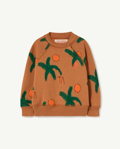 TAO Baby Brown Palm Printed Shark Sweatshirt