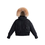 Ellabee Black Adelle Canvas Bomber Gold Fox