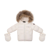 Ellabee Off White Raccoon Bella Enfant Fur Down Jacket