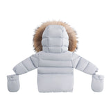 Ellabee Baby Blue/Corduroy Bella Enfant Fur Down Jacket
