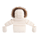 Ellabee Beige/Corduroy Bella Enfant Fur Down Jacket