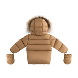 Ellabee Cappuccino/Corduroy/Beige Lining Bella Enfant Fur Down Jacket