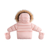 Ellabee Baby Pink Bella Enfant Fur Down Jacket