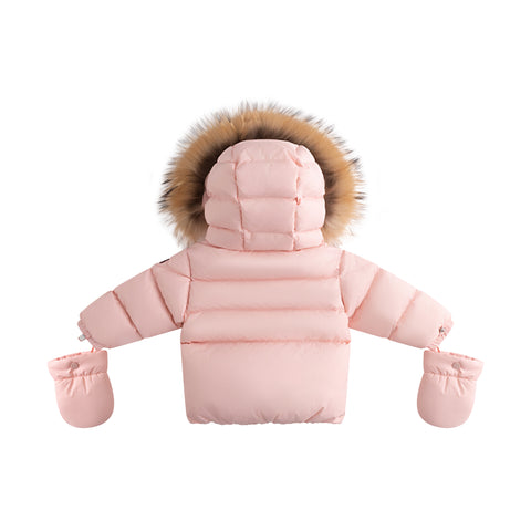 Ellabee Baby Pink Bella Enfant Fur Down Jacket