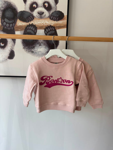 Bonton Pink/Pink Logo Sweatshirt