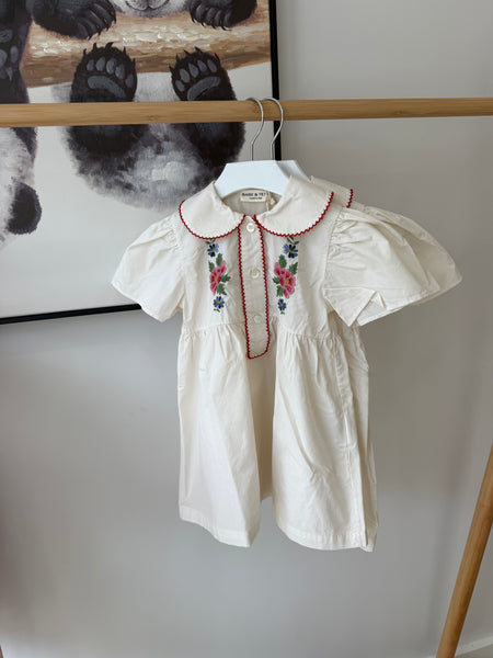 Babe & Tess Natural Geraldine Mini Dress