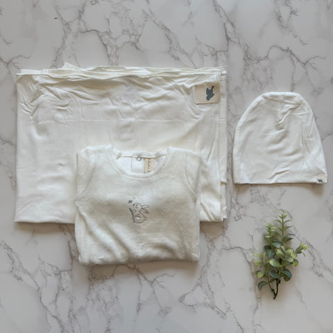 Lilette Winter White/Oat Forest Graphic Blanket