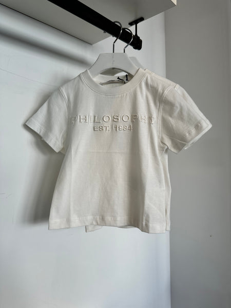 Philosophy Ivory Short Sleeve Logo T-shirt