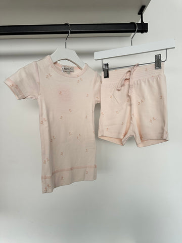 Koalav Sweet Pink Printed SS Homewear Set