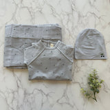 Lilette Pale Blue Cherry Print Footie Set