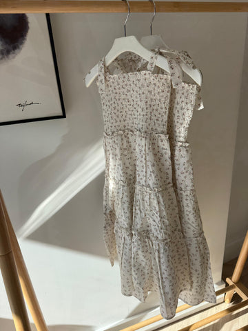 Bonjoy Ivory Floral Blooming Elegance Sundress