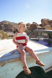 Coco Blanc Red Striped Bloomer Set
