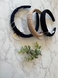 Halo Luxe Navy Evelina Lace Headband