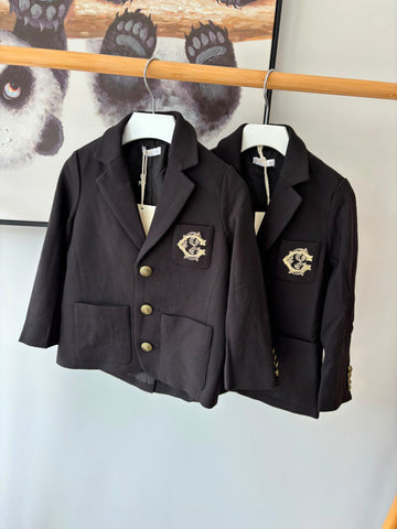 Coco Blanc Black Woven Blazer