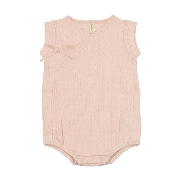 Lilette Shell Pink Fine Pointelle Romper