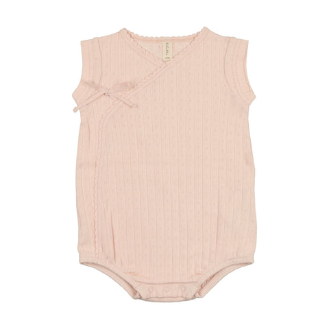 Lilette Shell Pink Fine Pointelle Romper