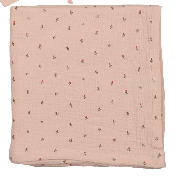 Lilette Pale Pink Bitsy Floral Blanket
