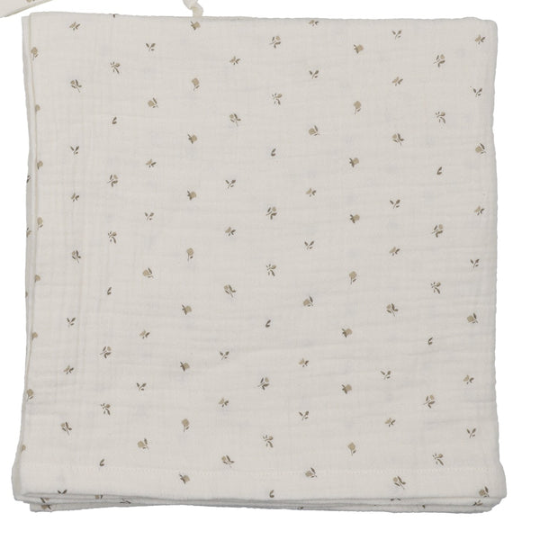 Lilette Cream/Oat Bitsy Floral Blanket