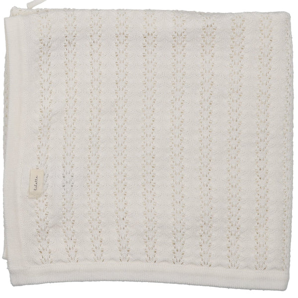 Lilette Winter White Crochet Bris Blanket