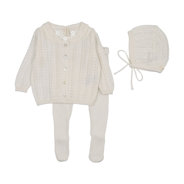 Lilette Winter White Crochet Bris Set