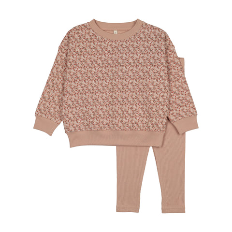 Lilette Dusty Pink Dahlia Vines Toddler Set