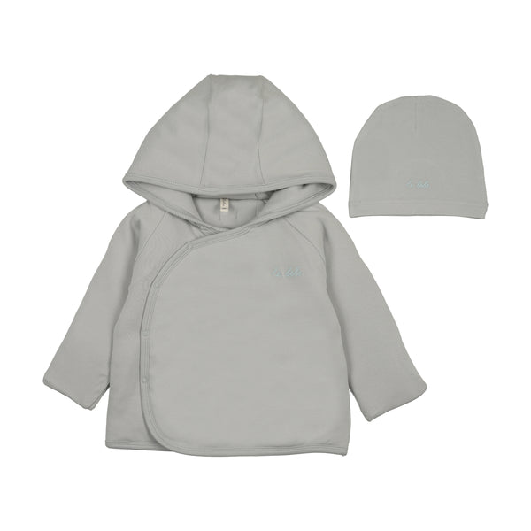 Lilette Pale Blue Solid Padded Jacket