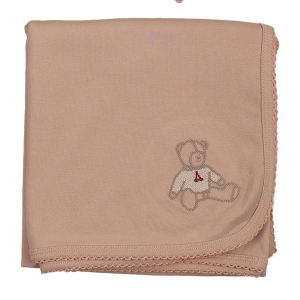 Lilette Dusty Pink Sweet Bear Blanket