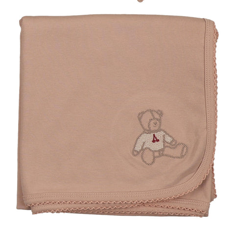 Lilette Dusty Pink Sweet Bear Blanket