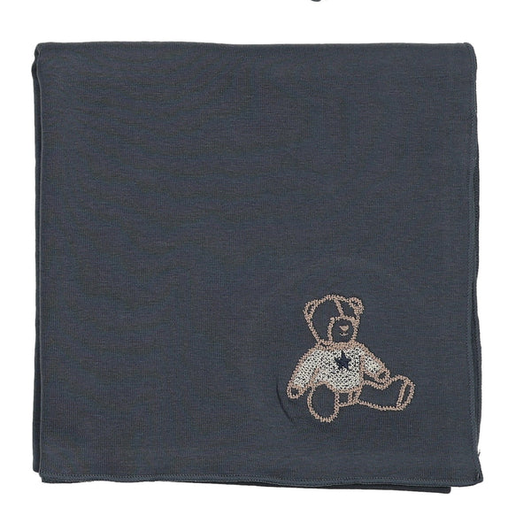 Lilette Off Navy Sweet Bear Blanket