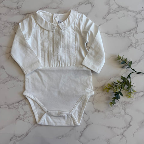 Tartine et Chocolat White Blanc Peter Pan Collar Body CB11001-0125H