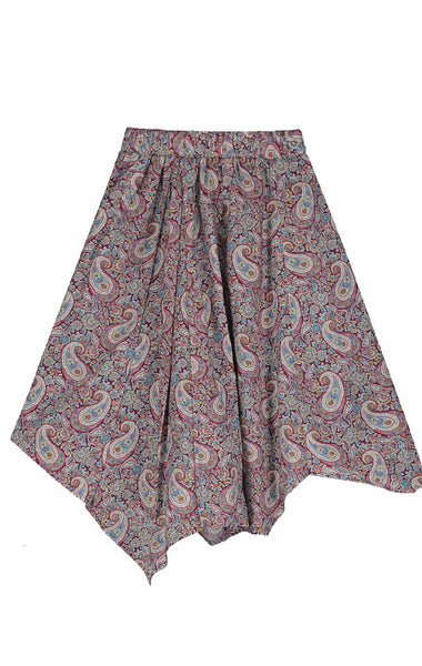 Tangerine Liberty Asymmetrical Skirt