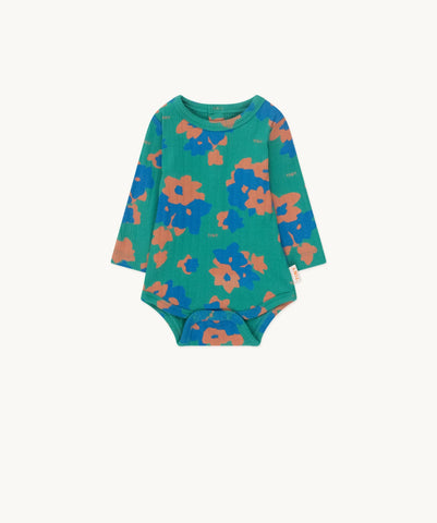 Tinycottons Deep Green Flowers Body + Pant Set