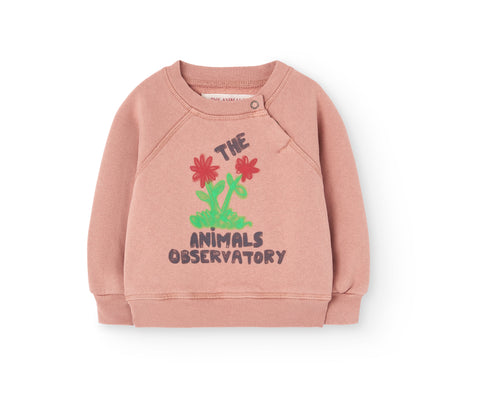 TAO Pink Flowers Jackal Baby Sweatshirt