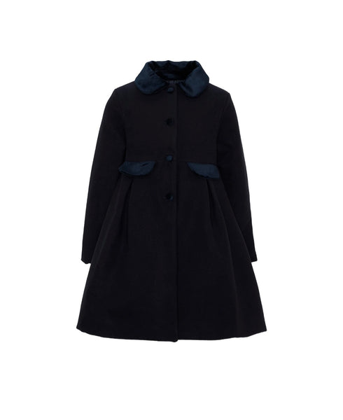 Patachou Navy Mouflon Girls Coat