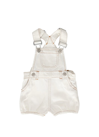 Lil Legs White Bicycle Overalls